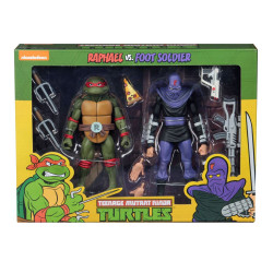 RAPHAEL VS FOOT SOLIDER TEENAGE MUTANT NINJA TURTLE 2 PACK ACTION FIGURE