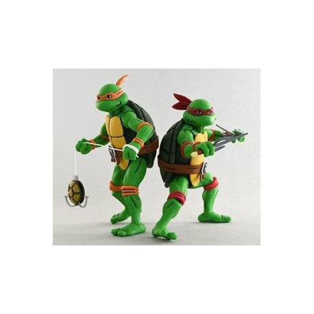 MICHELANGELO & RAPHAEL LES TORTUES NINJA PACK 2 FIGURINES 18 CM