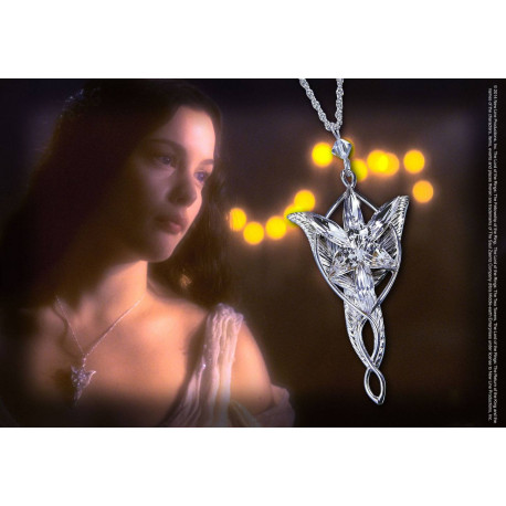 LE SEIGNEUR DES ANNEAUX PENDENTIF ARGENT ARWEN ETOILE DU SOIR