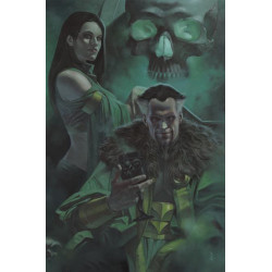 GOTHAM CITY VILLAINS ANNIVERSARY GIANT ONE SHOT RICCARDO FEDERICI RA S AL GHUL AND TALIA AL GHUL CARDSTOCK VARIANT