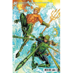 AQUAMAN GREEN ARROW - DEEP TARGET 3 OF 7 JONBOY MEYERS CARDSTOCK VARIANT