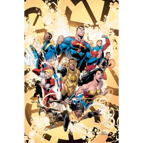 JUSTICE LEAGUE VS THE LEGION OF SUPER-HEROES 1 OF 6 TRAVIS MOORE CARDSTOCK VARIANT