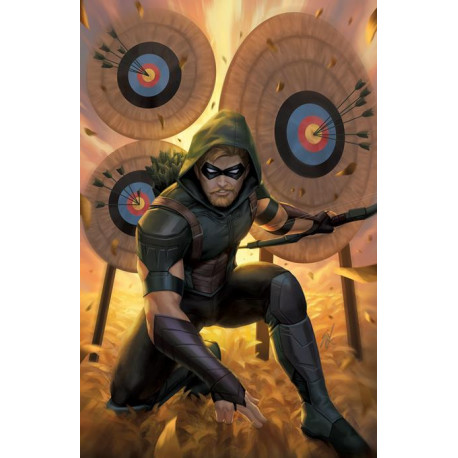 AQUAMAN GREEN ARROW DEEP TARGET 5 OF 7 CVR B EJIKURE CARD STOCK VAR