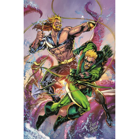 AQUAMAN GREEN ARROW - DEEP TARGET 6 OF 7 FICO OSSIO CARDSTOCK VARIANT