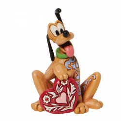 PLUTO HOLDING HEART STATUE 9 CM