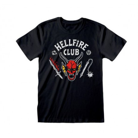 HELLFIRE CLUB BLACK T-SHIRT TAILLE L