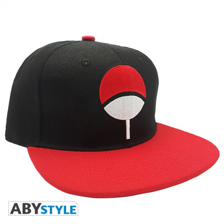 NARUTO SHIPPUDEN CASQUETTE SNAPBACK NOIR & ROUGE UCHIWA