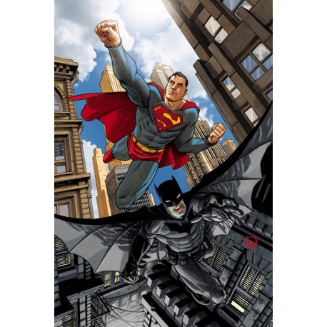 BATMAN SUPERMAN WORLDS FINEST 12 CVR B DAVE JOHNSON CARD STOCK VAR