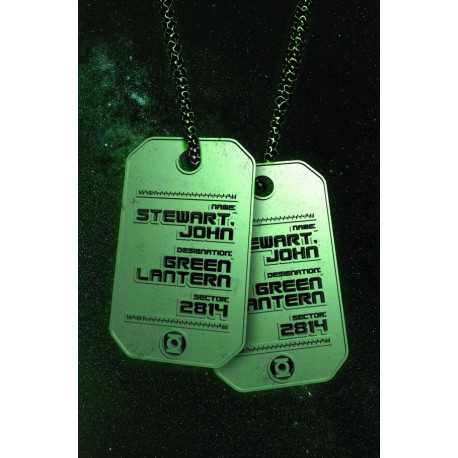 GREEN LANTERN WAR JOURNAL 1 CVR E JOHN STEWART GLOW-IN-THE-DARK DOG TAG CARD STOCK VAR