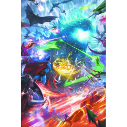 JUSTICE LEAGUE VS GODZILLA VS KONG 1 OF 6 CVR C FRANCESCO MATTINA CARD STOCK VAR