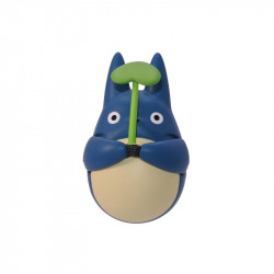 FIGURINE CULBUTO TOTORO BLEU AVEC FEUILLE - MON VOISIN TOTORO