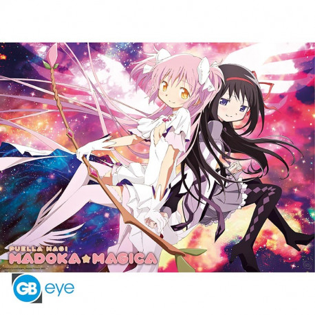 DEESSE MADOKA ET HOMU PUELLA MAGI MADOKA MAGICA POSTER CHIBI 52X38