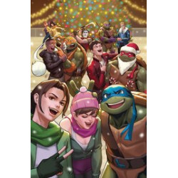 MMPR TMNT II B W ED 1 CVR D HOLIDAY VAR EJIKURE