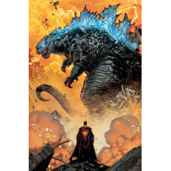 JUSTICE LEAGUE VS GODZILLA VS KONG 3 OF 7 CVR B JONBOY MEYERS CARD STOCK VAR