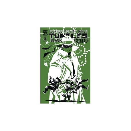 TMNT BLACK WHITE GREEN 3 CVR B ROSSMO