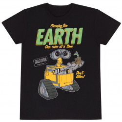 WALL-E CLEANING THE EARTH T-SHIRT TAILLE M