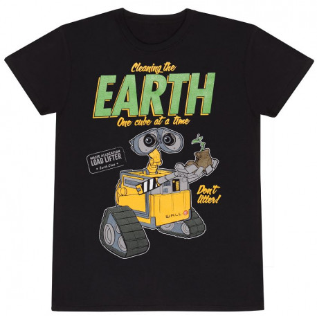 WALL-E CLEANING THE EARTH T-SHIRT TAILLE M