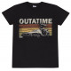 BACK TO THE FUTURE DOLOREAN 80 S STYLE OUTTA TIME T-SHIRT TAILLE S