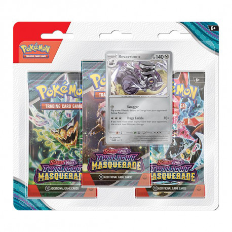 3-PACK TWILIGHT MASQUARADE POKEMON TCG SCARLET AND VIOLET