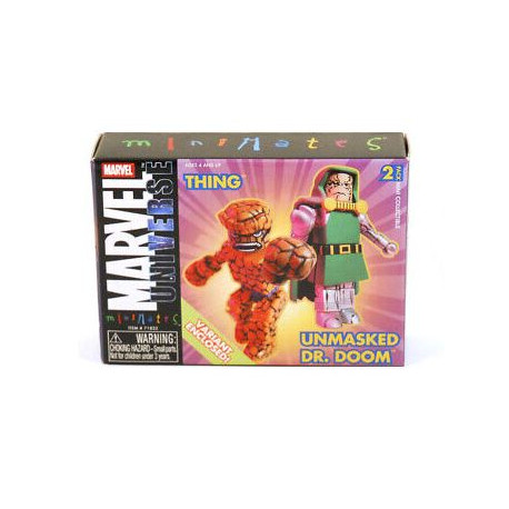 THING AND UNMASKED DOCTOR DOOM MINIFIGURE 2-PACK 5 CM
