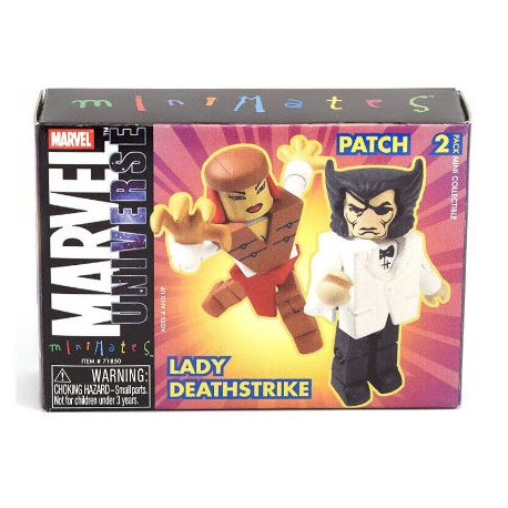 LADY DEATHSTRIKE AND PATCH 2-PACK MARVEL MINIMATES 5 CM