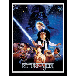 RETURN OF THE JEDI STAR WARS ONE SHEET 30 X 40 CM COLLECTOR PRINT FRAMED