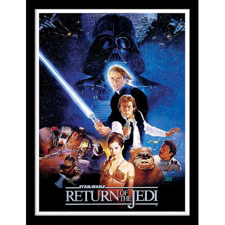 RETURN OF THE JEDI STAR WARS ONE SHEET 30 X 40 CM COLLECTOR PRINT FRAMED