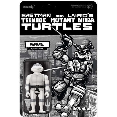 RAPHAEL TMNT REACTION WV9 COMIC GREYSCALE ACTION FIGURE 10 CM