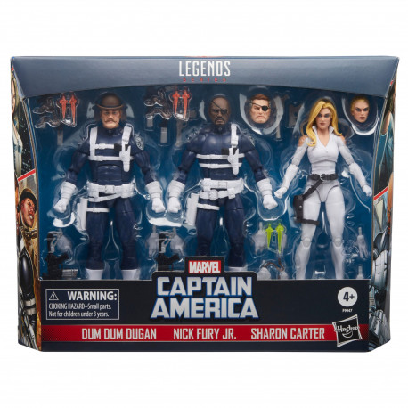 S H I E L D CAPTAIN AMERICA MARVEL LEGENDS PACK 3 FIGURINES 15 CM