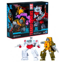 BRAWN AND AUTOBOT RATCHET TRANSFORMERS THE MOVIE PACK 2 ACTION FIGURES 15 CM