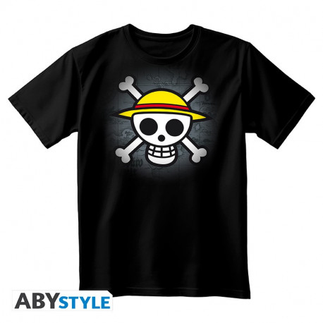 TSHIRT CLASSIC SKULL NOIR UNISEXE ONE PIECE TAILLE M