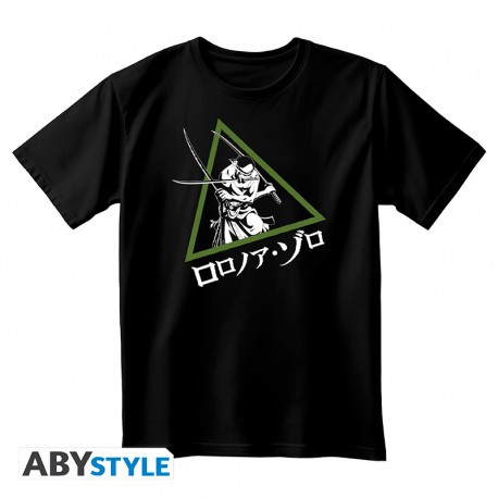 TSHIRT RORONOA ZORO NOIR UNISEXE ONE PIECE TAILLE L