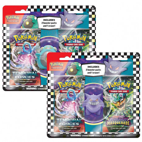 BACK TO SCHOOL ERASER BLISTER POKEMON TCG MODELE ALEATOIRE