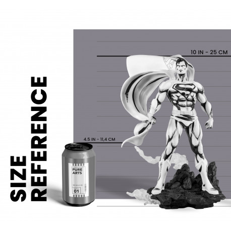 SUPERMAN BLACK AND WHITE VERSION BATMAN PX STATUE PVC SDCC 2024 30 CM