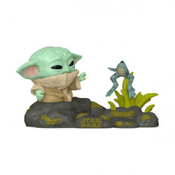 DIN GROGU WITH FROG STAR WARS POP DELUXE VINYL FIGURINE 9 CM