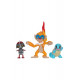 POKEMON PACK 3 FIGURINES BATTLE FIGURE SET SCALPION CARAPUCE CHIMPENFEU 5 CM