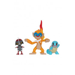 POKEMON PACK 3 FIGURINES BATTLE FIGURE SET SCALPION CARAPUCE CHIMPENFEU 5 CM