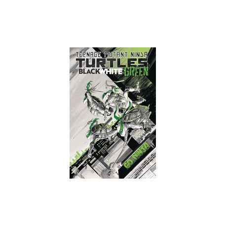 TMNT BLACK WHITE GREEN TP 