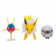 POKEMON PACK 3 FIGURINES SET MOUMOUTON CARVANHA ET VOLTALI