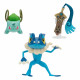 POKEMON PACK 3 FIGURINES BATTLE FIGURE SET MONORPALE BULBIZARRE CROAPORAL 5 CM