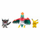 POKEMON PACK 3 FIGURINES BATTLE FIGURE SET PIKACHU PERRSERKER HAUWLUCHA 5 CM