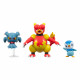 POKEMON PACK 3 FIGURINES BATTLE FIGURE SET TIPLOUF FEUFOREVE MAGMAR 5 CM