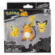 POKEMON PACK 3 FIGURINES SELECT EVOLUTION PICHU PIKACHU RAICHU