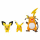 POKEMON PACK 3 FIGURINES SELECT EVOLUTION PICHU PIKACHU RAICHU