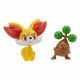 POKEMON PACK 2 FIGURINES BATTLE FIGURE FIRST PARTNER SET FEUNNEC MANZAI 5 CM