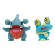 POKEMON PACK 2 FIGURINES BATTLE FIGURE FIRST PARTNER SET GRIKNOT GRENOUSSE 5 CM