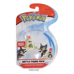 POKEMON PACK 2 FIGURINES BATTLE FIGURE SET ALOLA RATTATA BACABOUH