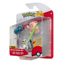 POKEMON PACK 3 FIGURINES BATTLE FIGURE SET MELOFEE TERHAL PALARTICHO 5 CM