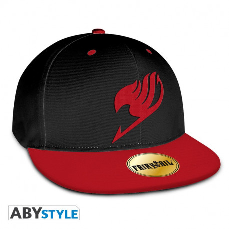 CASQUETTE FAIRY TAIL SNAPBACK NOIR ET ROUGE EMBLEME