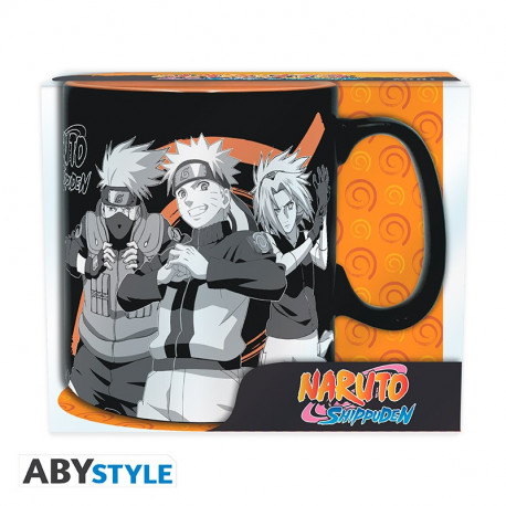 NARUTO MUG 460 ML GROUPE NOIR ET BLANC